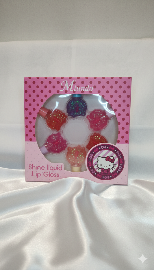 Shine Liquid Lip Gloss 6 Piezas Infantiles