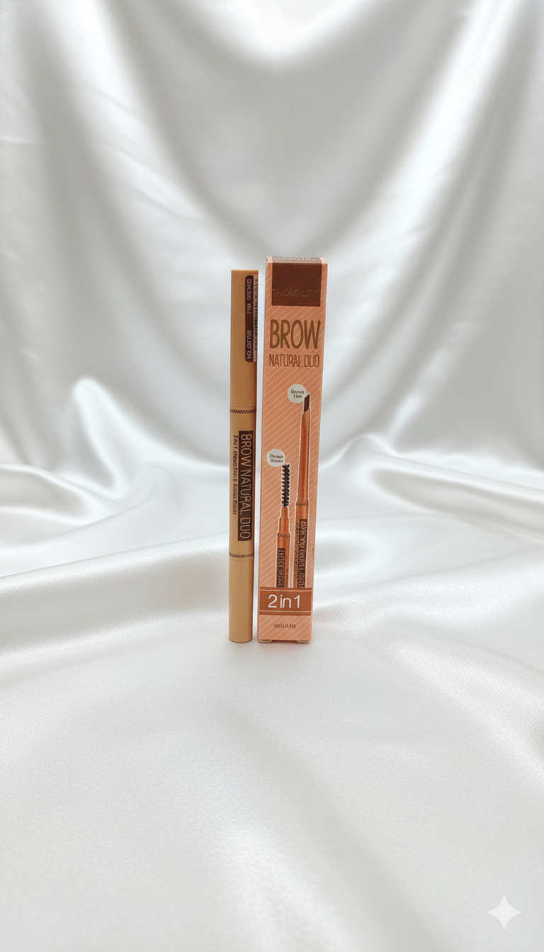 Favor Beauty 2 in 1 Rimel y ceja duo Brown natural 6 tonos