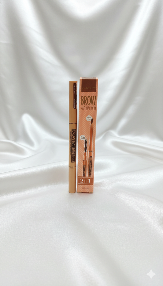 Favor Beauty 2 in 1 Rimel y ceja duo Brown natural 6 tonos