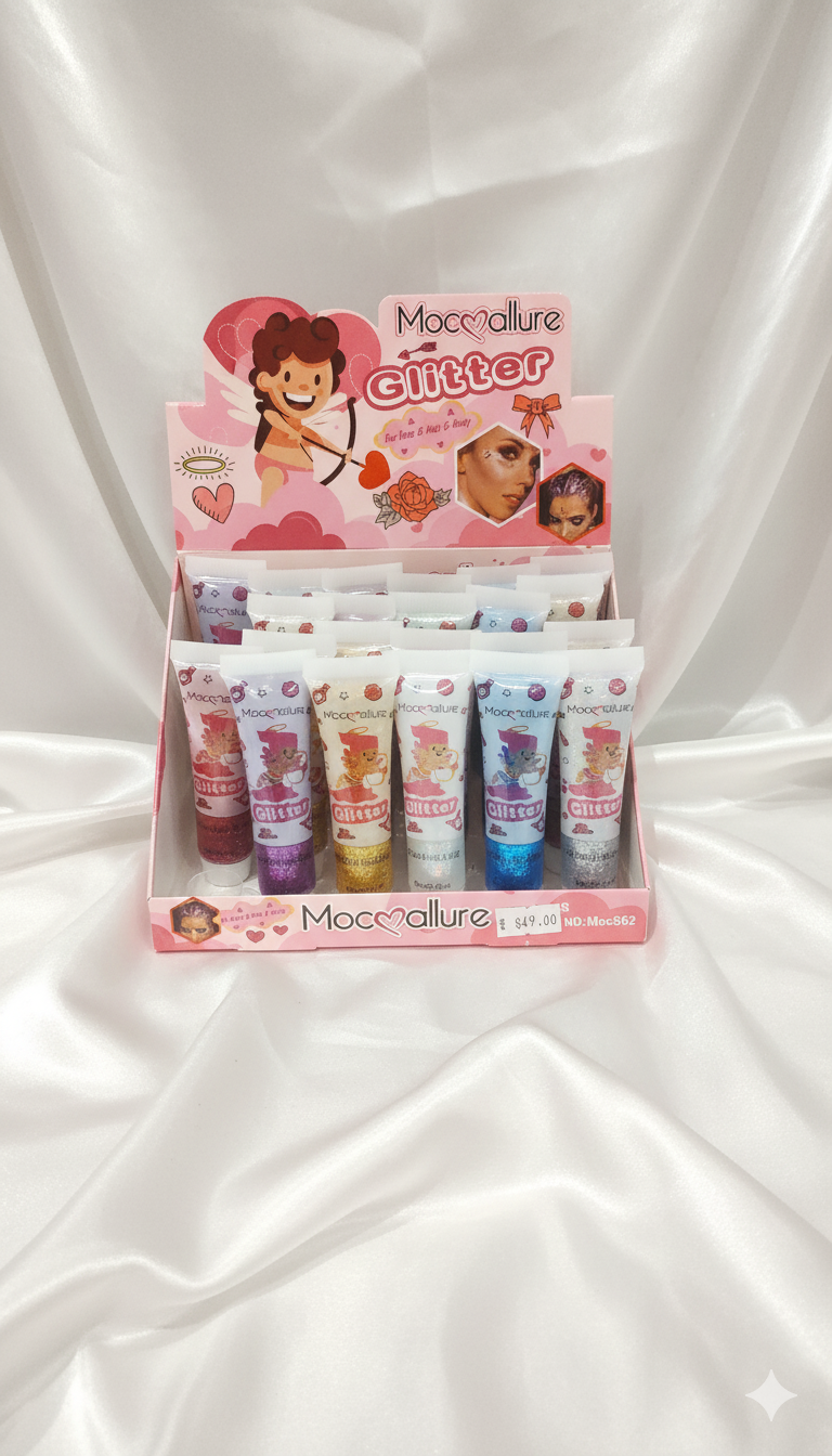 Glitter for face, hair and body 8 tonos