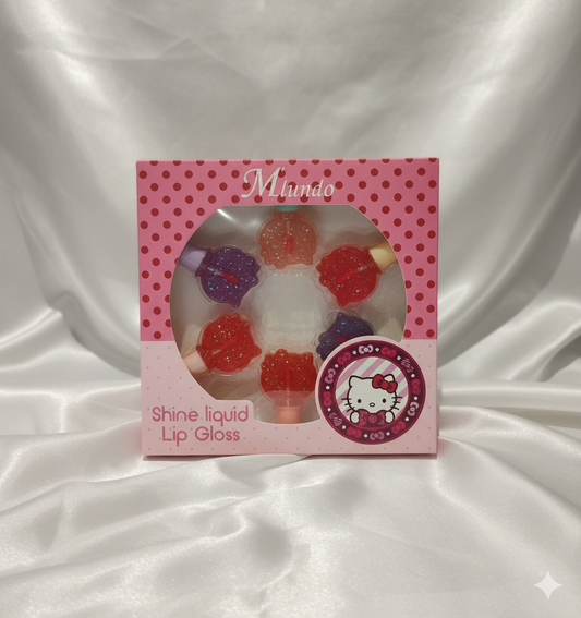 Shine Liquid Lip Gloss 6 Piezas Infantiles