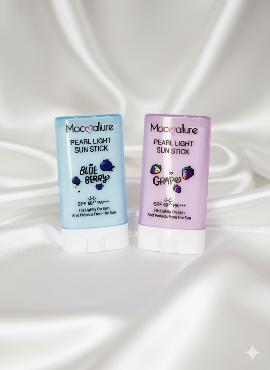 Pearl Light Sun Stick SPF 50 Protector Solar sabor Fresa, Uva y Blueberry