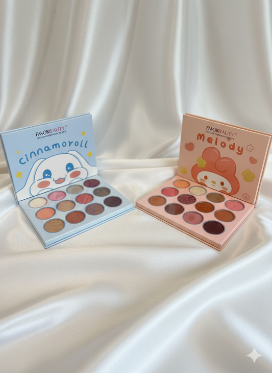 Favor Beauty Sombras Melody, Kuromi, Hello Kitty, Cinamorol 4 modelos diferentes