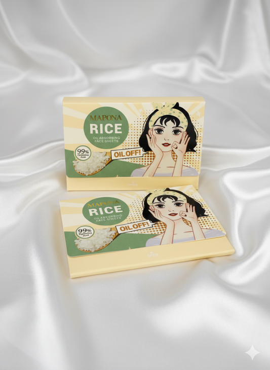 Mabona Rice Oil Absorbing Face Sheets - Toalla Facial de Arroz para Quitar Grasa