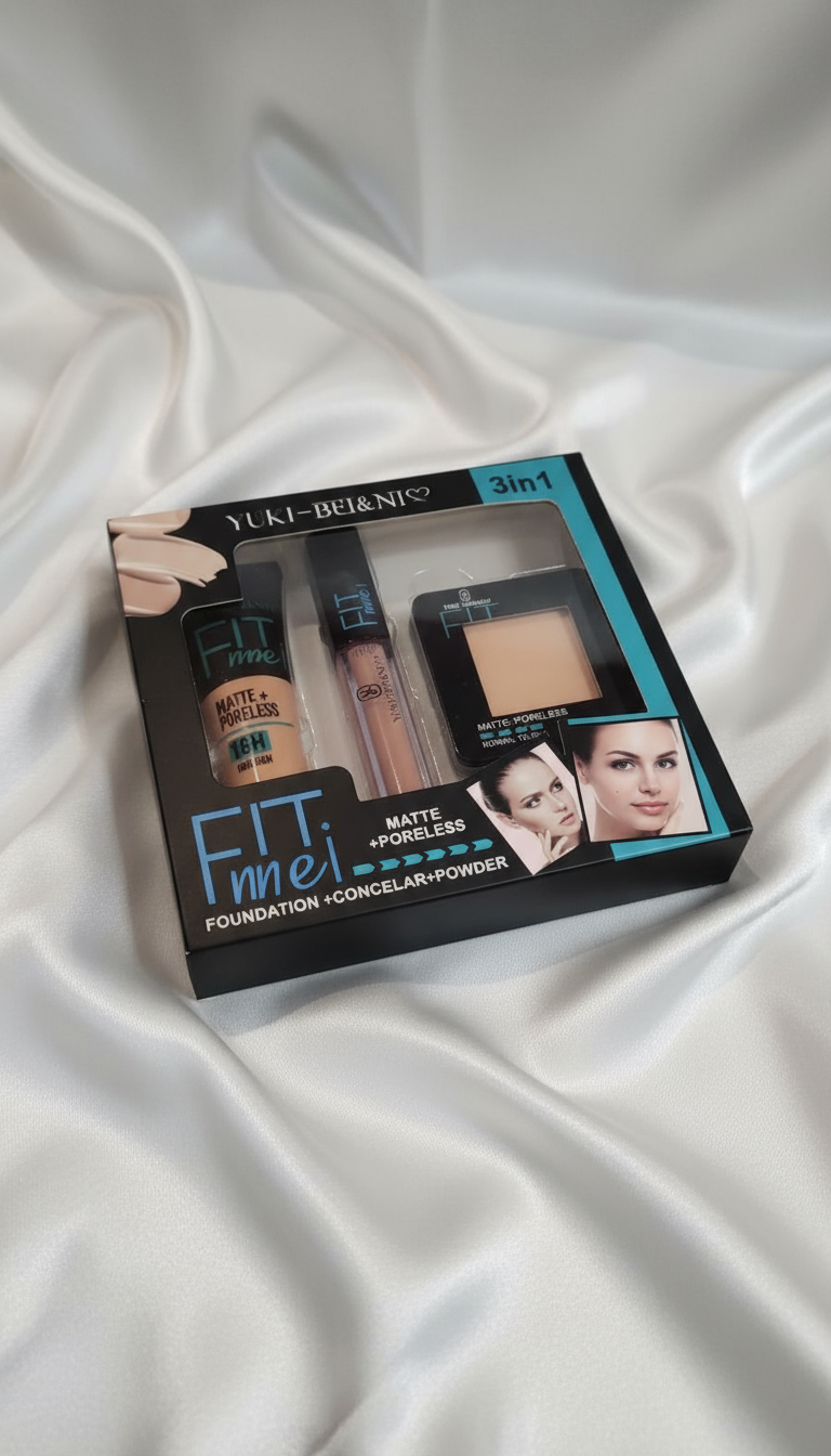 Yuki mei i ni estuche 3 en 1 maquillaje corrector y polvo