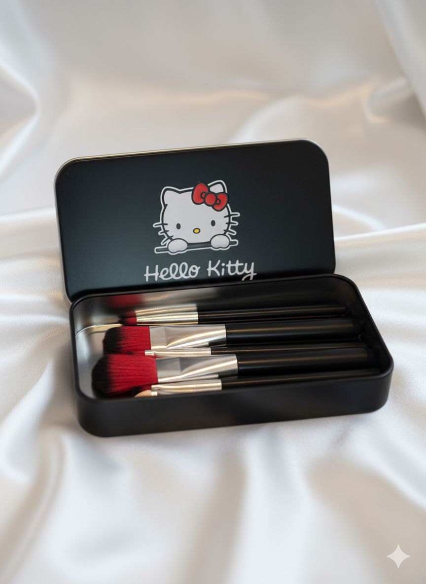 Brochas estuche Hello Kitty 8 piezas